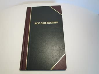 Sick Call Register Book: 0760488382905: Amazon.com: Books