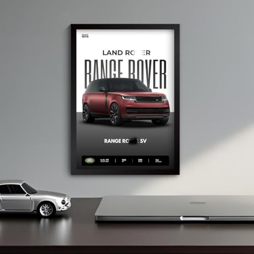Image of Range Rover Poster | Framed Poster of Land Rover Range Rover A4 Sized (31 x 23 cm) | Cars Posters for Wall, Gift for Boys, Supercar Frame | Car Frames | Car Posters for Wall, Bedroom, Hostel, Study Room (F 068)