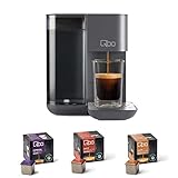 Tchibo Qbo Touch Kaffeemaschine Kapselmaschine inkl. 24 Qbo Kapseln für Espresso, Caffè und Caffè Grande, Grau