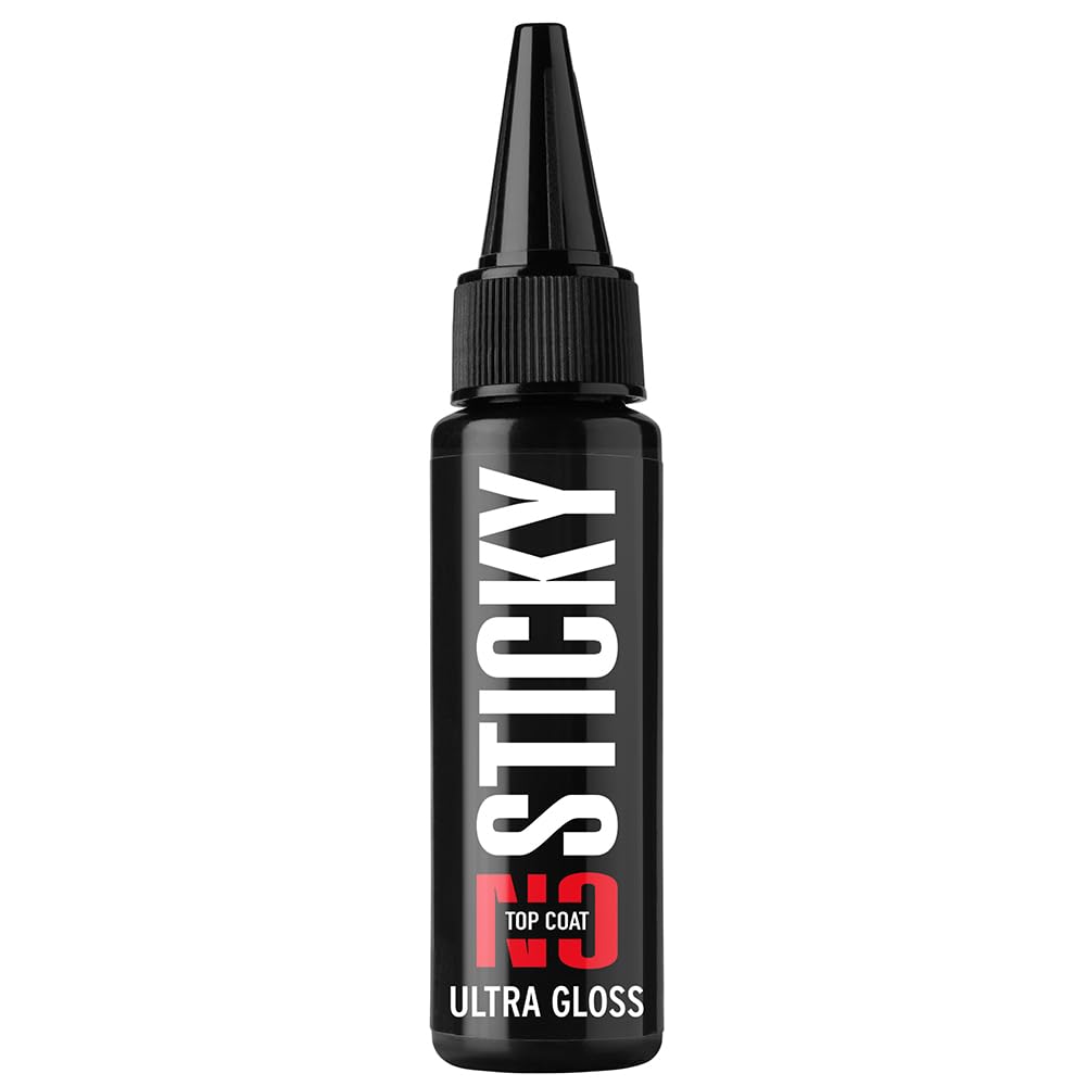 kodi professional No Sticky Top Coat (Steel Clear UV Filters, Ultra Gloss, Milky) Long-Lasting, Resists cracks chips (Ultra Gloss Clear 30ml)
