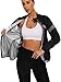 NINGMI Sauna Suit for Women Long Sleeve Zipper Sauna Shirt Hot Sweat Jackets Top Workout Body Shaper Exercise Running