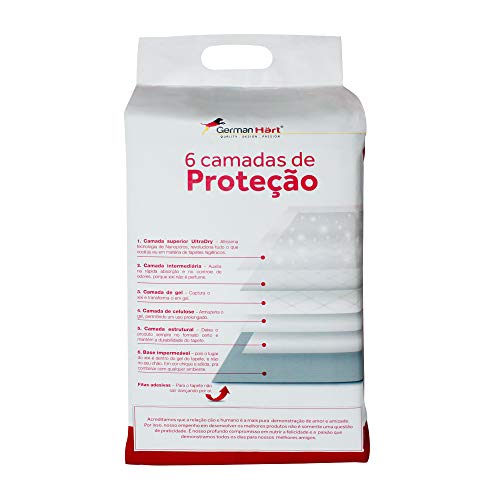 Tapete Higienico GermanPad Ultra+ 10 Unidades GermanHart para Cães, Branco