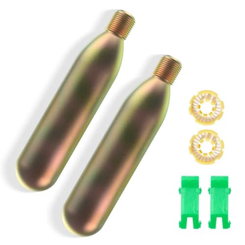 24 Gram CO2 Cartridge for Life Vest, Auto/Manual PFD Life Jacket Rearming Kit, Metal Cartridge for Life Jacket CO2 Cartridges, 24 Gram Co2 Cartridges 1/2 Thread, 2 Pack