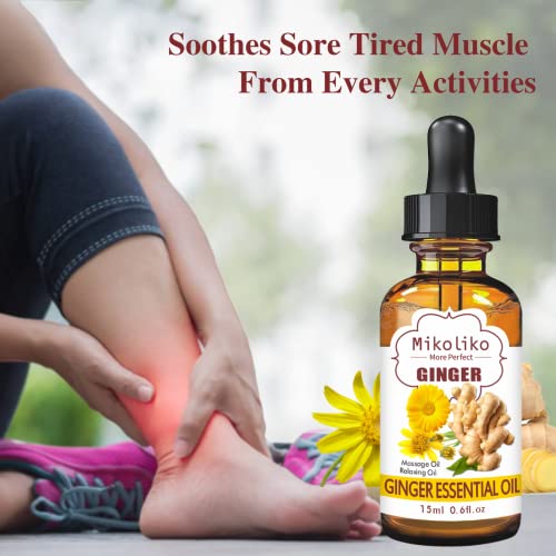 10 Pack Ginger Oil Lymphatic Drainage Massage Oil, Body Massage Oil Belly Drainage Ginger Oil-Natural Arnica Oil Ginger Essential Oil, Massage Oil For Massage Therapy, Ginger Oil For Massage Warmer #TOP6