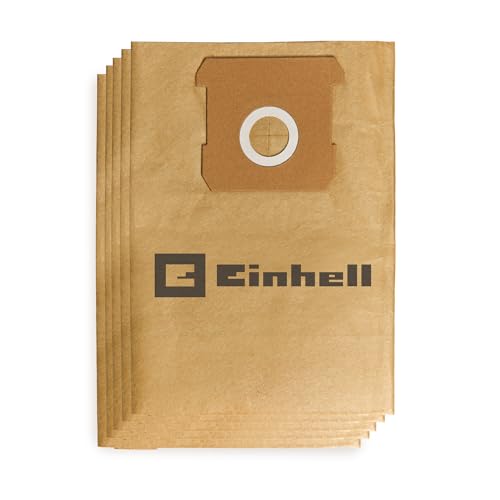 Einhell Wet and Dry Vac Bags Suitable for Einhell Wet and Dry Vacuum Cleaners with 12 Litre Containers, Pack of 5