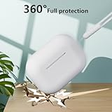 KOKOKA Case Cover Compatible for AirPods Pro 2 (2023/2022/2019) with Cleaner Kit and Lanyard, Soft Silicone Shock Absorbing Protective Case for AirPods Pro 2nd/1st Generation, White - Image 5