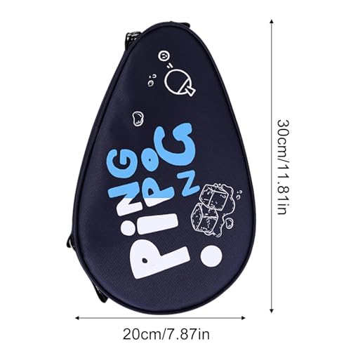 Funda rígida impermeable para tenis de mesa resistente a golpes con correa ajustable 5