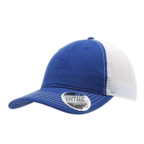 Image of The Vintage Year Washed Cotton Unstructured Soft Mesh Adjustable Trucker Baseball Cap