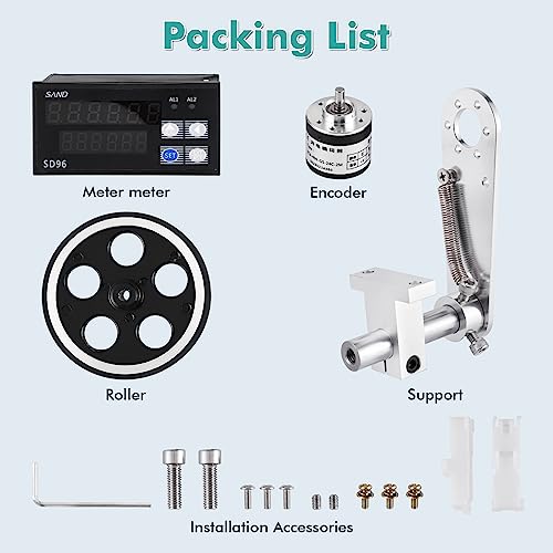 YJINGRUI Längenzähler Meterzähler 6-stelliger Digitaler Längenmesser mit Meterzählrad Längenmesserzähler 0-999999