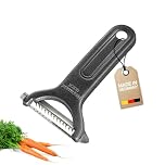 Westmark Taglierino a Julienne Veloce, Special Black Edition, Pelapatate per strisce sottili, carote, cetrioli e zucchine, Antracite