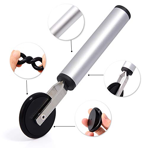 Single Wheel Rubber Seam Roller Car Detailing Tool Vinyl Wrap Applicator For Details Riding Edge-Lines Contour Squeegee Screen Rolling , Portable Handle Soft Rubber Roller For Window Tint Installing #TOP5