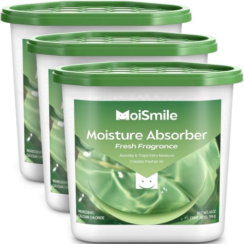 Image of Large Moisture Absorber Buckets, 14 oz Each, Fresh Scent, 3 Pack