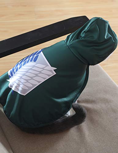 Fantasia engraçada para animais de estimação Impoosy Capa para gatos Roupas de gato Anime Scout Sold