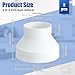 Therwen 2 Pcs 6 to 4 Inch Duct Reducer Increaser ABS Air Duct Adapter Fan or Dryer Vent Adapter HVAC Pipe Connector for Inline Ventilation System, 150 mm to 100 Mm (White)