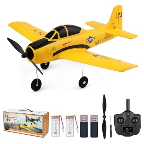 CKYSCHN WLtoys A210 4Ch RC Plane, T28 Trojan RC Airplanes with 6G/3D Mode, 2.4G Remote Control RC Airplanes Gifts for Adults Boys, Foam RC Planes with 2 Battery (T28 Trojan-1) Cover
