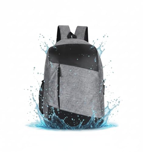 Image of First Look 15L Laptop Backpack for Men & Women with Bottle Pocket | Padded Shoulder Straps, Multi Compartments | Durable Fabric Construction | Ideal for Travel & College Bag | Grey