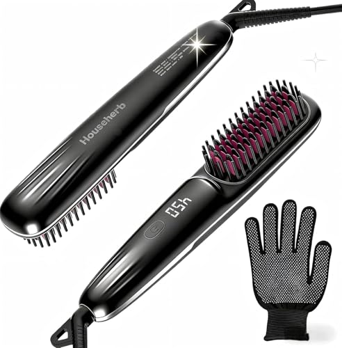 Cepillo alisador para cabello 2 en 1 con 9 temperaturas miniatura 1