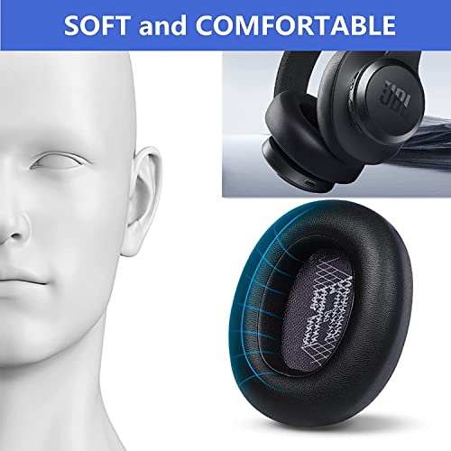 Street27 Ear Pads Replacement Compatible with E65 (E65BTNC)/Live 650 (650NC 650BTNC)/Live 660 (660NC 660BTNC)/Duet NC Over-Ear Headphones, Protein Leather, Noise Isolating Memory Foam Earpads Cushions - Image 7