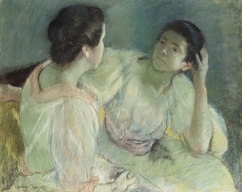 Tableau la conversation de Mary Cassatt, une impression d'art élégante 60x90cm pour salon