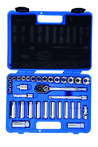 Coffret de douilles Laser 3496 3/8" D avec 34 pièces pour les réparations mécaniques