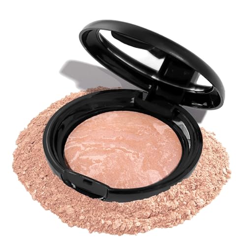 Colour Correcting Powder Foundation - Natural Baked Foundation for Mature Skin - Mineral Powder foundations - Matte foundation powder - Medium Full Coverage Long Lasting Balance Oil