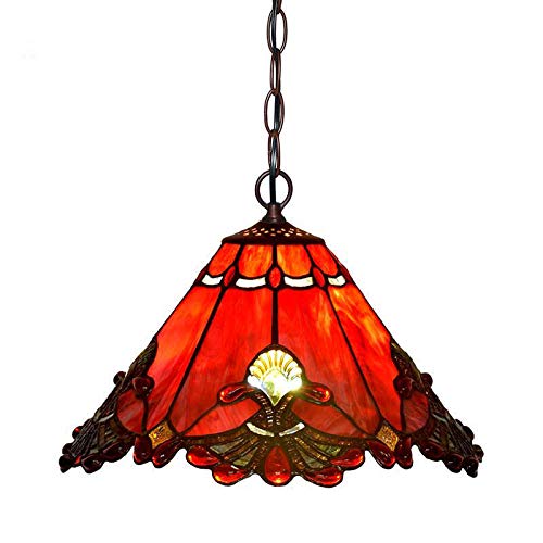 Chandelier Tiffany en vitrail style pastoral européen pour salle à manger et chambre