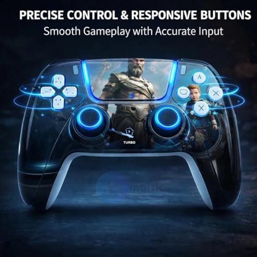 Image of Maizic Smarthome Play-X Warrier Battle Wireless Gaming Controller with Dual Asymmetric Motors, 800mAh Battery, 3.5mm Headset Jack and Plug and Play Support, Compatible with PS4, Windows PC and Android