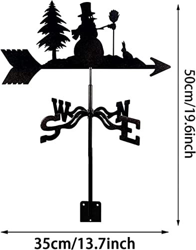 Girouette avec support métal, indicateur direction vent jardin pelouse - 7