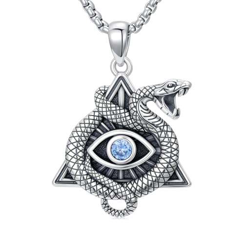 Collier œil d'Horus en argent, le cadeau idéal pour homme et femme avec écrin