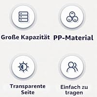 Visitenkartenmappe Ringbuch, Visitenkartenetui für 180 Karten, Wasserdicht – Ansicht 3