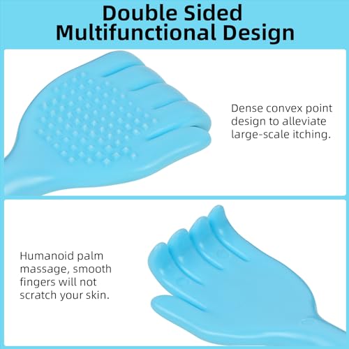 Image of WOVTE Back Scratcher, Portable Extendable Back Scratcher for Men Women Adults, Multifunctional Telescoping Back Scratcher Mens Gifts Stocking Stuffers Christmas Gifts for Men Women Adults(Blue)
