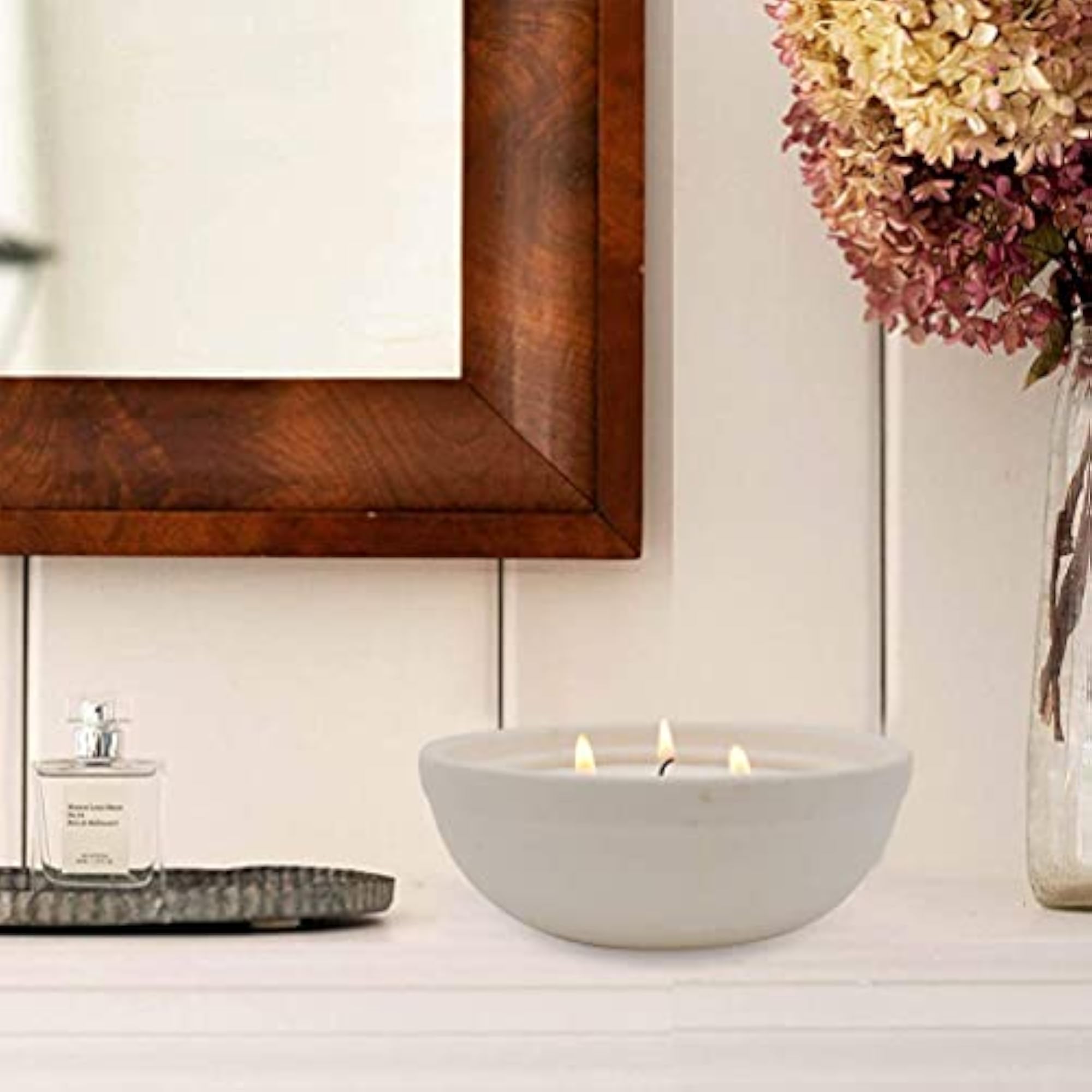 Citronella Candles, Coarse Pottery Container