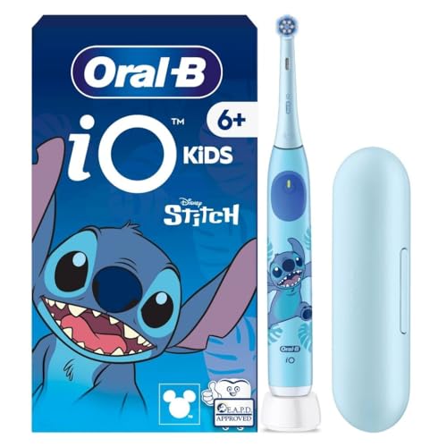 Oral B iO 2 Junior Stitch - Spazzolino da denti per bambini, con custodia, colore: Bianco