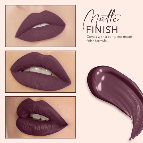Image of Carlton London Liquid Matte Chuffed Kiss Mocha Me Lipsticks |Enriched with Vitamin E, Avocado Oil | Matte Finish, Non-Sticky and Non-Drying | Upto 12 Hrs- 3ML (Brunette)