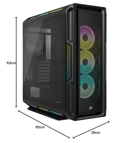 CORSAIR iCUE 5000T RGB 強化ガラス製 ミッドタワー コンパクト ATX PCケース ブラック CC-9011230-WW
