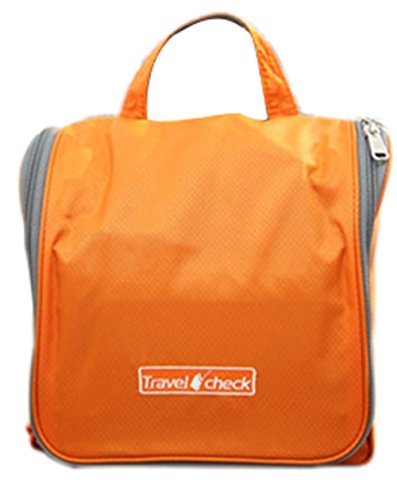 Big Dragonfly Portable Waterproof Multifunctional Cosmetic Bag Travel Kit Organizer Bathing Items Storage with Hanging Large Capacity for Women and Men Orange