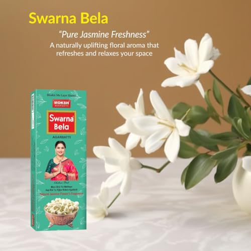 Image of Moksh Agarbatti Combo Pack of 4 - Natural Champa, Centbox, Natural Jasmine & 5-in-1 Assorted Fragrances - Made with Charcoal Powder, Sawdust, Bamboo Stick & Perfume - for Puja, Meditation & Rituals