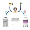 BOOMBOOST R1234YF Refrigerant Charge Hose Kit with Charging Hose and Gauges, 1/2'' LH Self-Sealing Can Tap Opener and R1234YF Low Side Quick Coupler, for Air Condition Refrigerant System #4