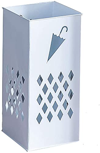 Porte-parapluie carré blanc design creux gain de place pour maison et bureau