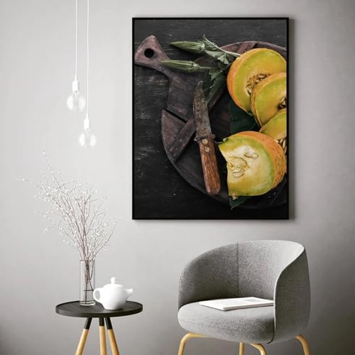 Toile grenade myrtille mur art pour rafraîchir la cuisine