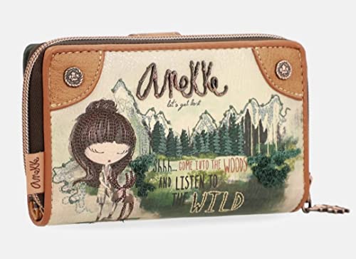 Anekke Damen Geldbörse 15 cm, Kollektion The Forest, RFID-Schutz, Grün,...