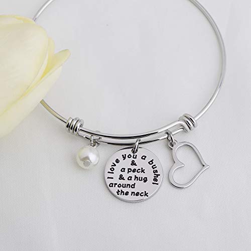 I Love You a Bushel and a Peck Mom Bracelet Grandmother Bracelet Mother's Day Jewelry3