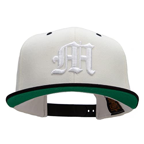 Image of e4Hats.com Old English M 3D Embroidered Snapback Cap