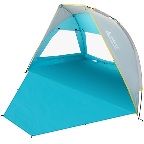 Leader Accessories Tente de plage abri solaire pour 2 à 3 personnes, parasol de plage portable UPF 50+, tente d'ombrage de plage, bleu
