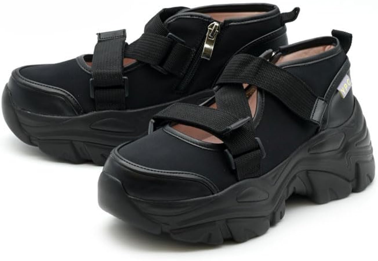 Amazon | [ヨースケ YOSUKE］厚底スニーカー ハイソール ストラップ