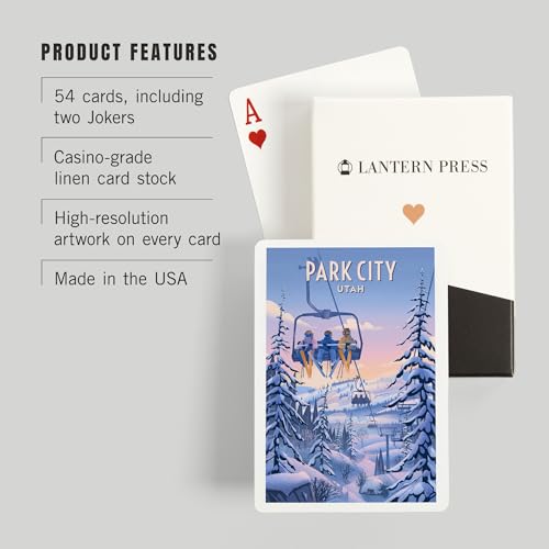 Baraja Póker Park City Utah 52 Cartas Adultos Tamaño Poker miniatura 3