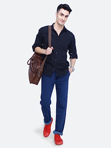 Image of Mid Waist Heavy Weight Stretchable Denim Material Front Cross Pocket Comfort Fit Jeans Pant for Men
