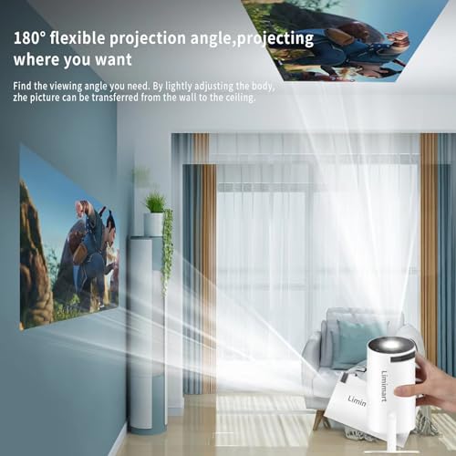 image for Limimart 40''-130'' Smart Mini Projector 4K 5G WIFI, Big Screen Experi
