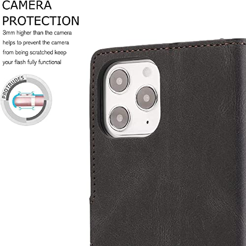 Coque iPhone 13 Pro Max magnétique avec béquille et fentes pour cartes