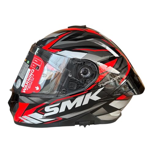 Image of SMK Typhoon Rival Full Face Dual Visor Helmet, Dual Spoiler, ISI DOT ECE 22.06 Certified
